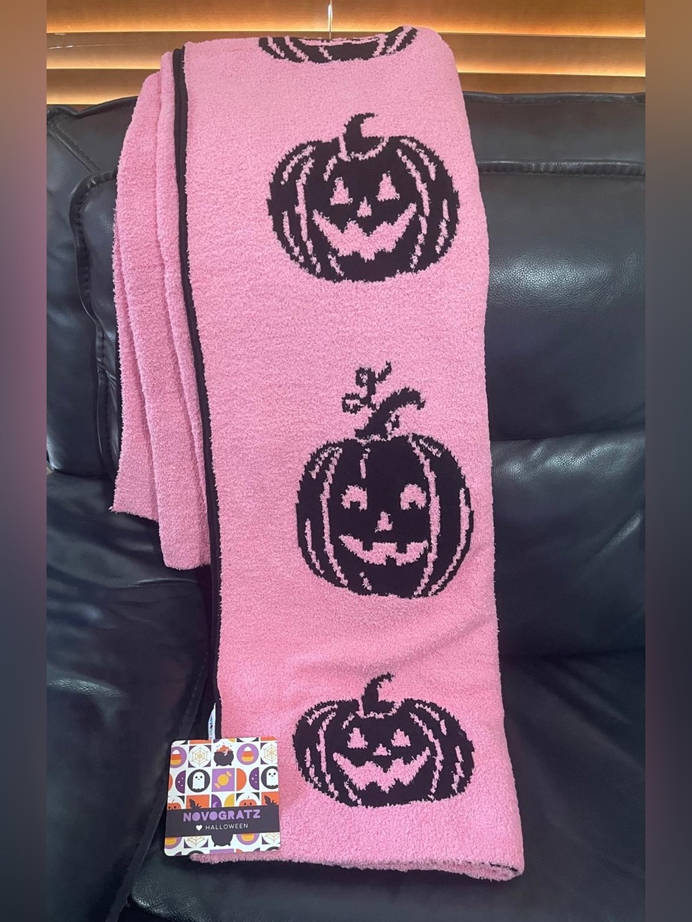 Halloween Novogratz Pink Oversized Pumpkins Throw Halloween Jack O’Lantern Throw